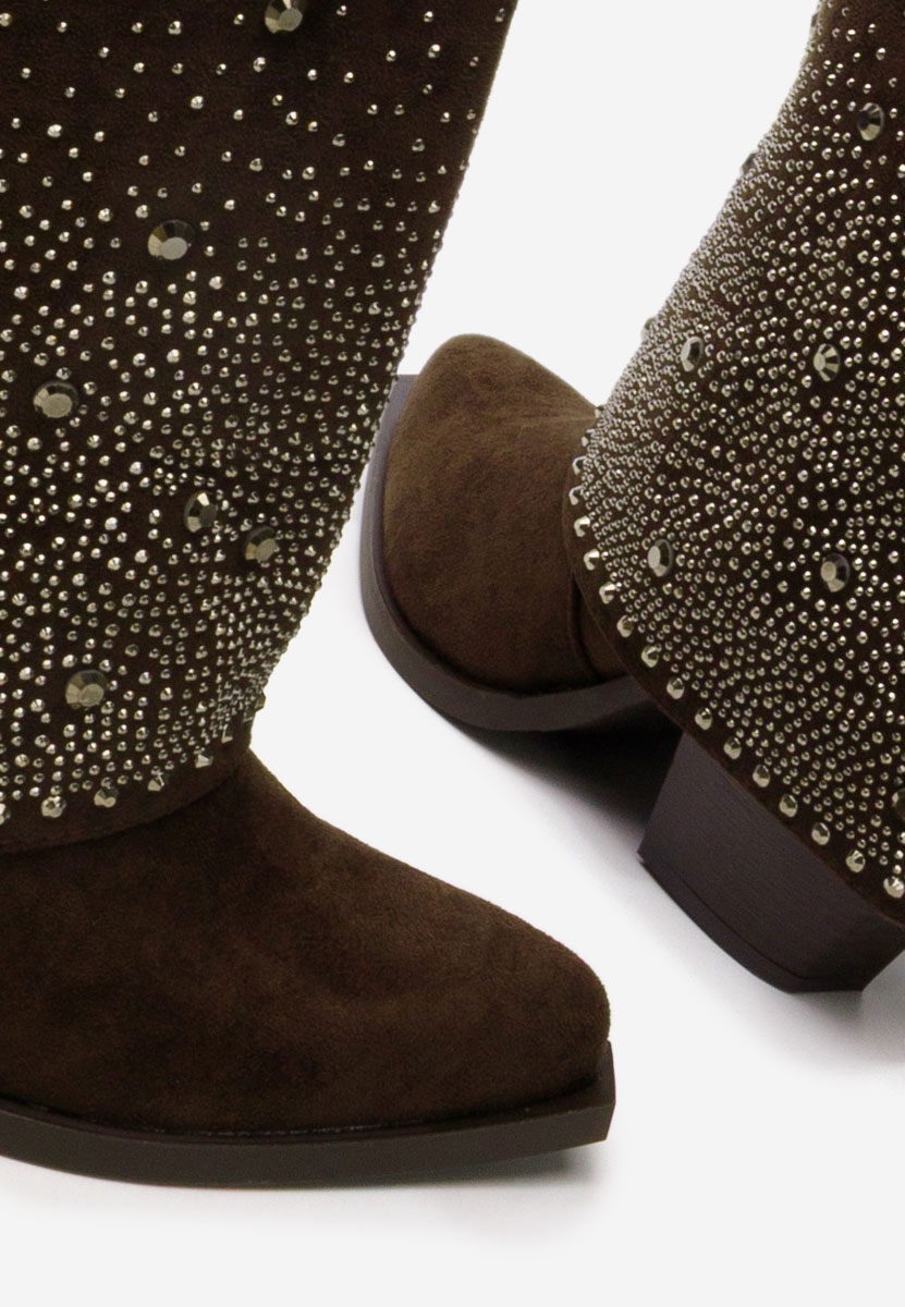 Stivali con tacco Millie marrone