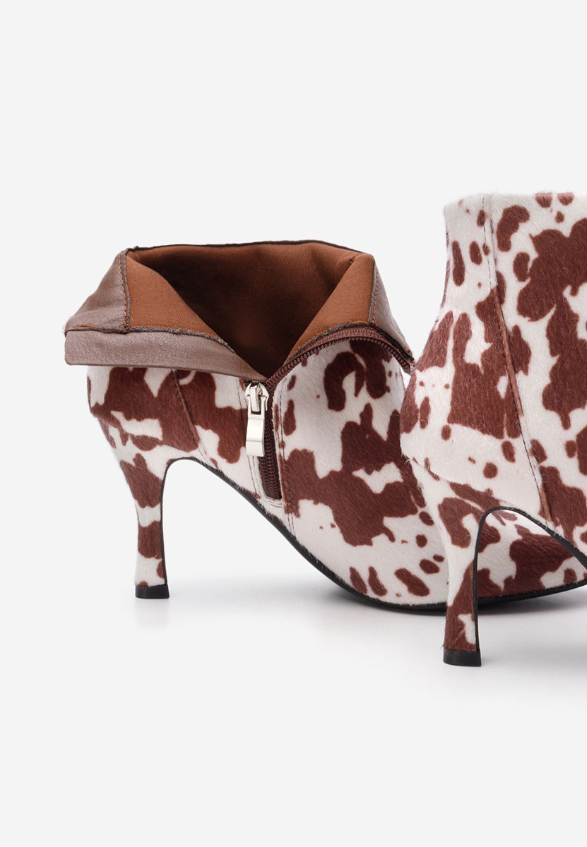 Tronchetti tacco a spillo Jinna animal print