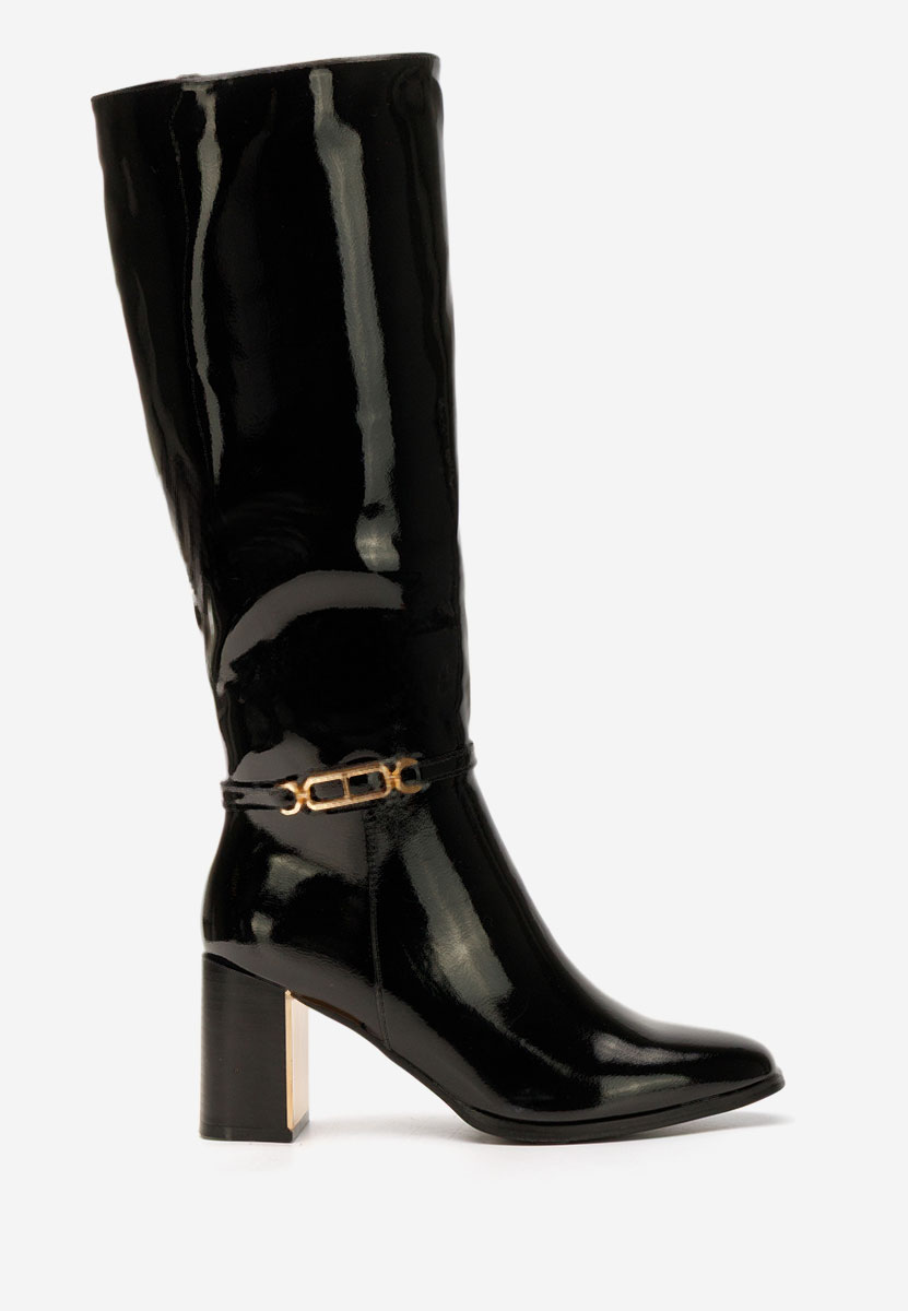 Stivali alti con tacco Darela nero