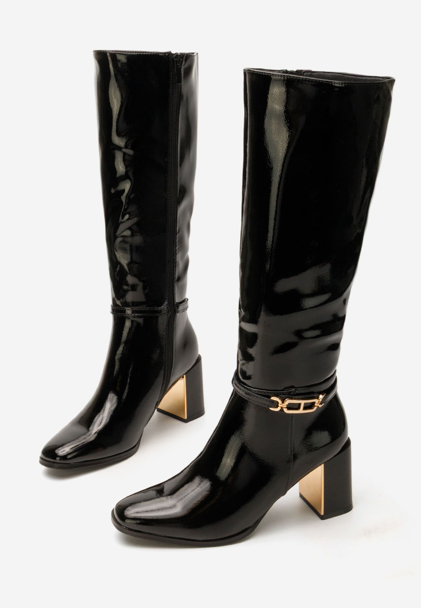 Stivali alti con tacco Darela nero