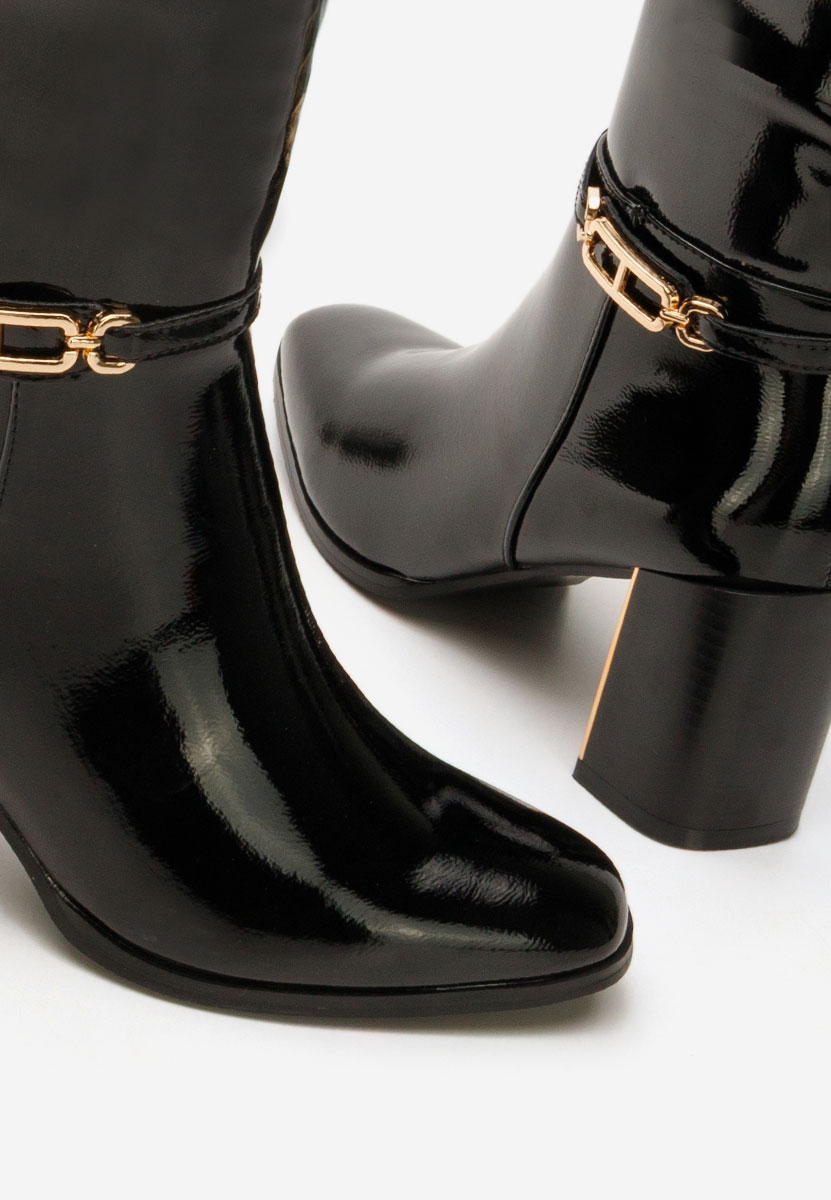 Stivali alti con tacco Darela nero