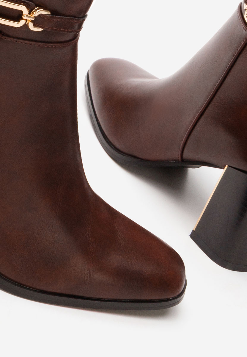 Stivali alti con tacco Darela granata