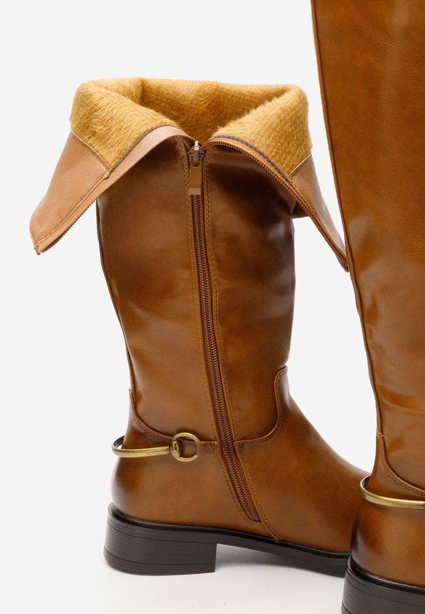 Stivali con tacco basso Scotie camel