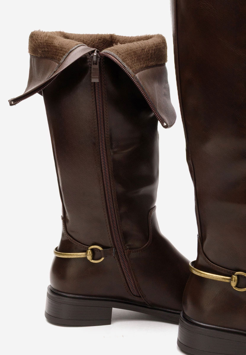 Stivali con tacco basso Scotie marrone