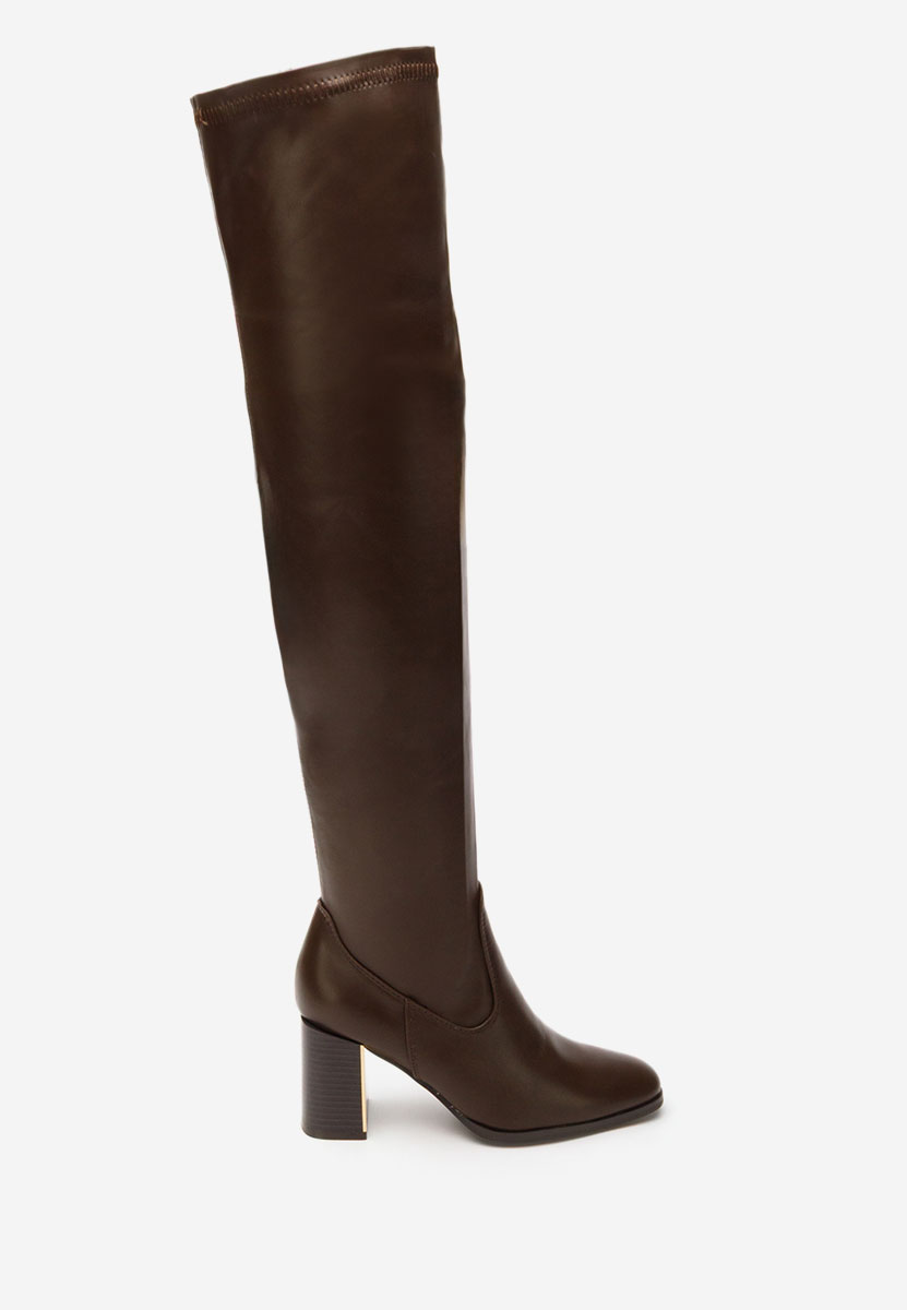 Stivali sopra il ginocchio Jeanne marrone