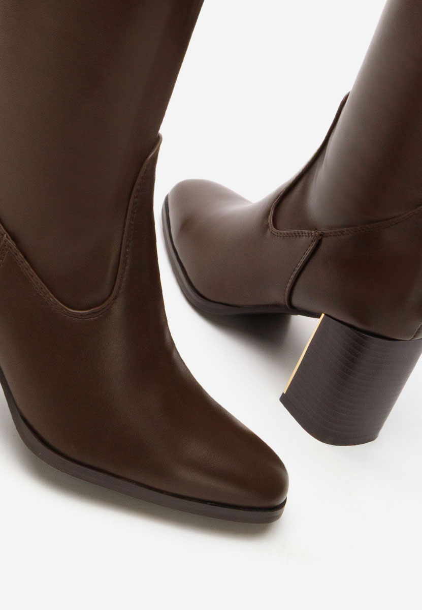 Stivali sopra il ginocchio Jeanne marrone