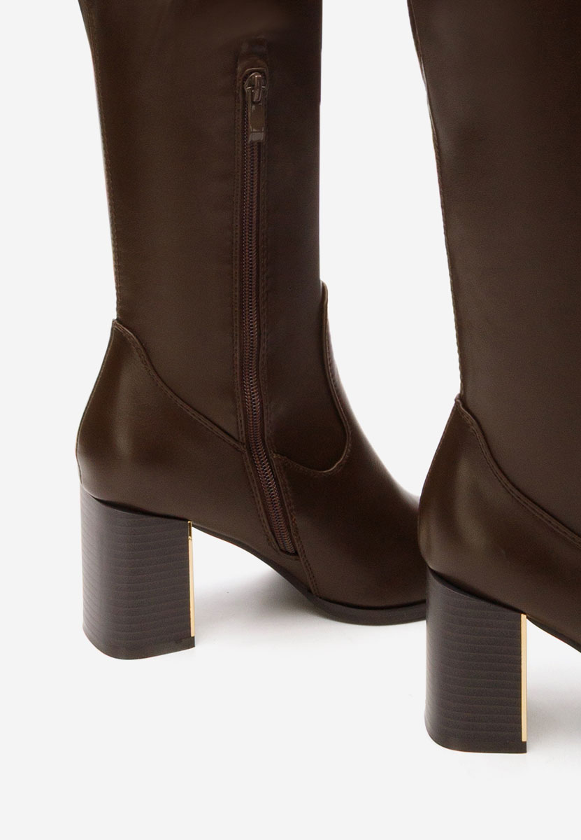 Stivali sopra il ginocchio Jeanne marrone