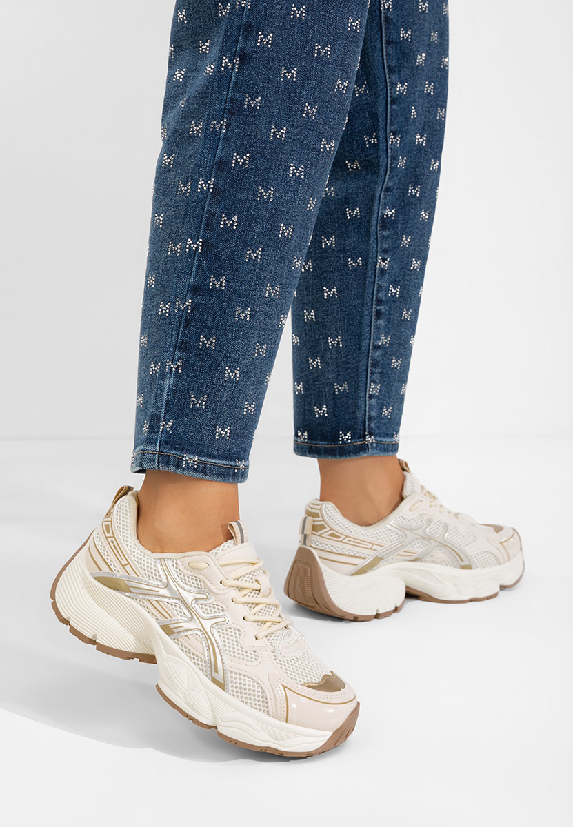 Sneakers con zeppa Kaliora beige