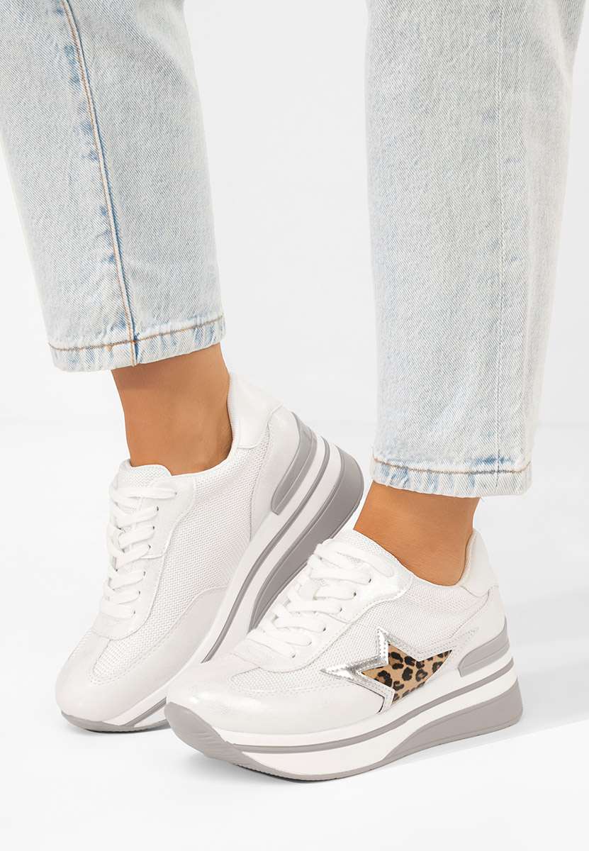 Sneakers con plateau Valorys argento