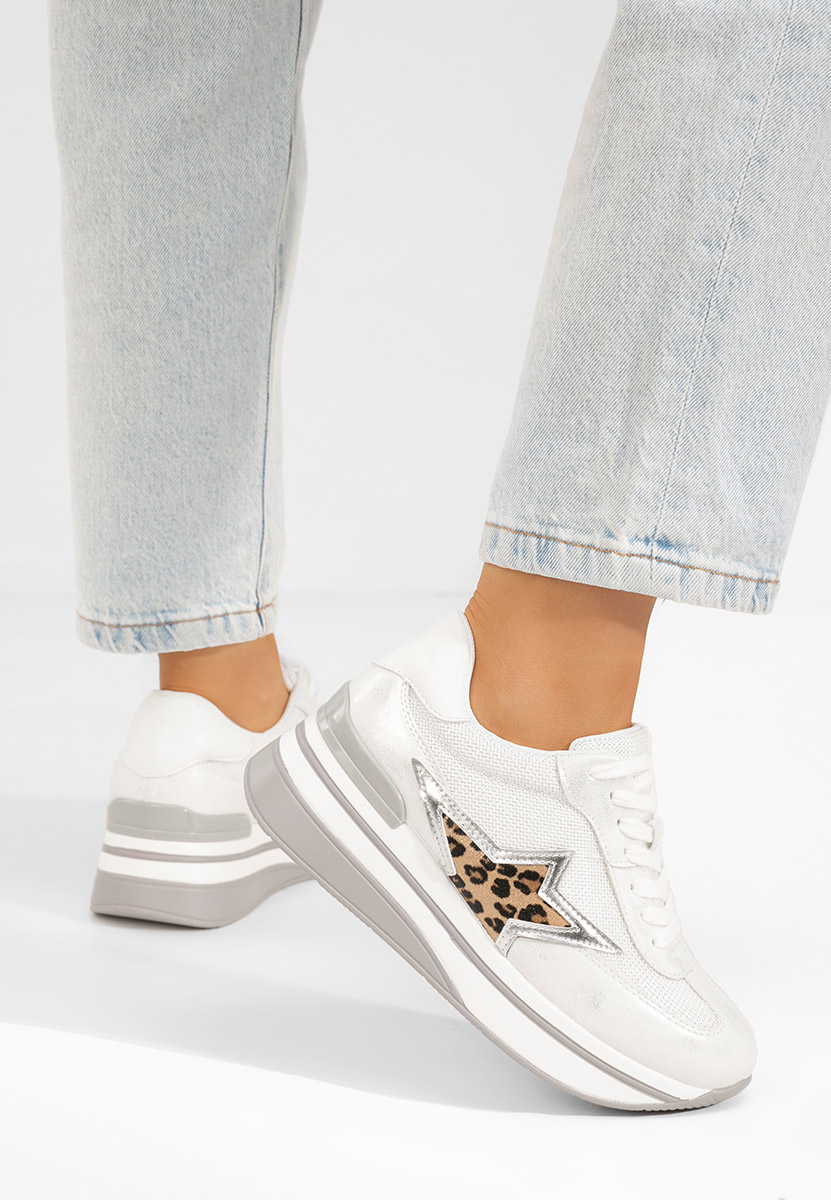 Sneakers con plateau Valorys argento