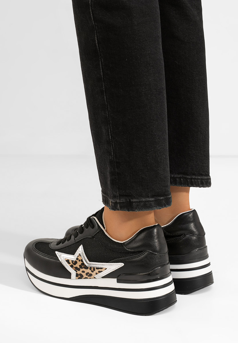 Sneakers con plateau Valorys nero
