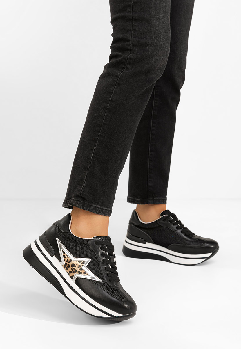 Sneakers con plateau Valorys nero