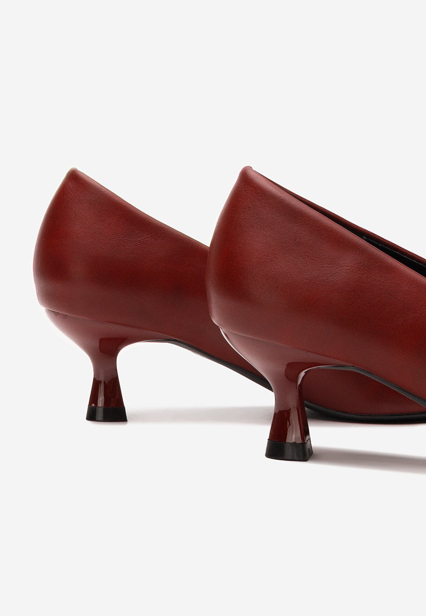 Décolleté tacco basso Glimera granata