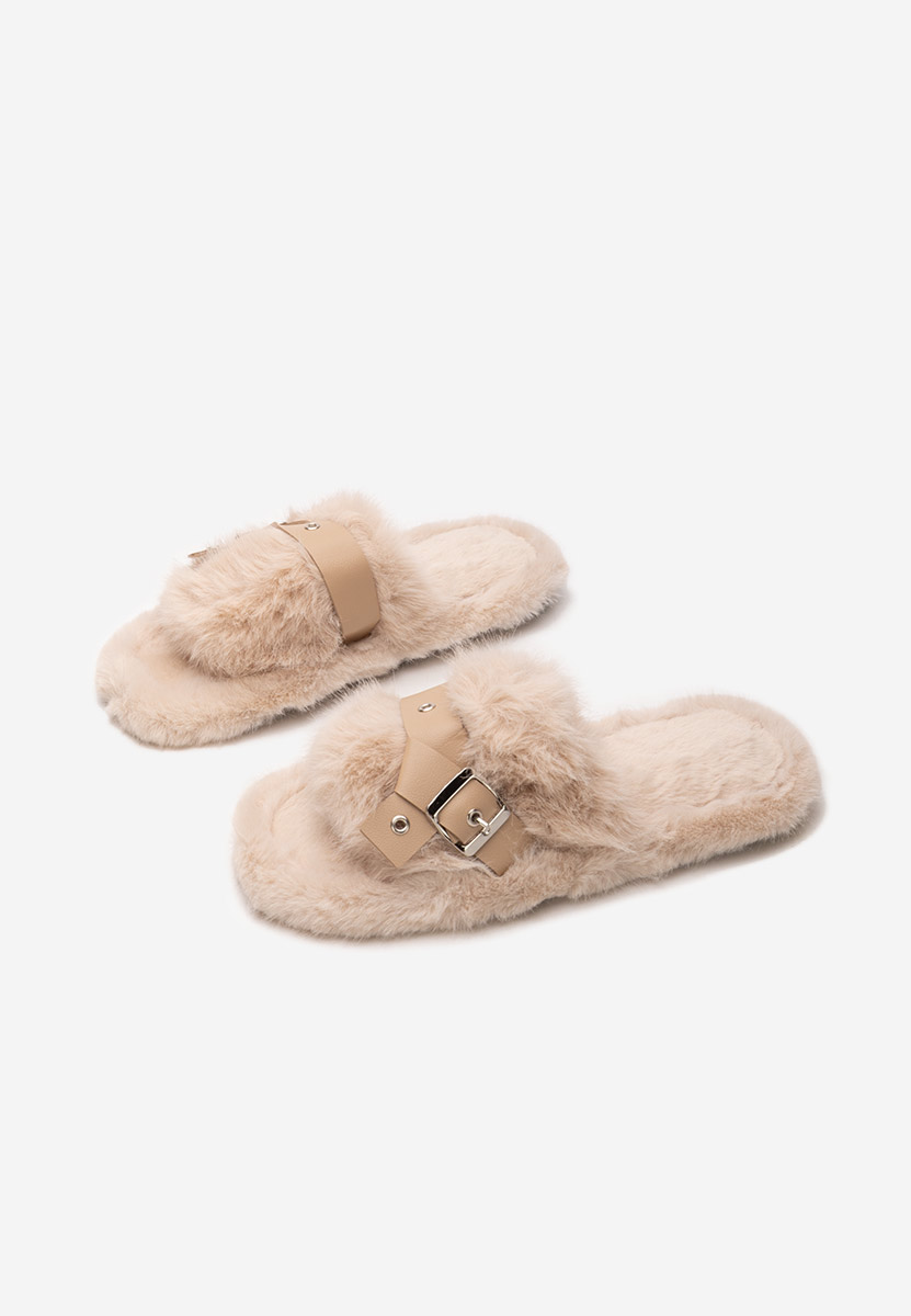 Ciabatte con pelo Arlete beige Ciabatte con pelo Arlete beige