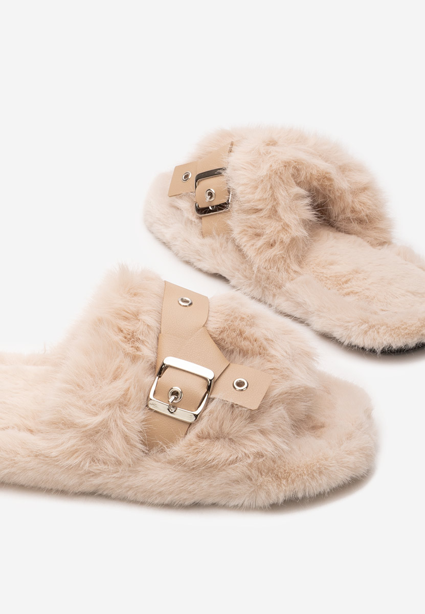 Ciabatte con pelo Arlete beige Ciabatte con pelo Arlete beige