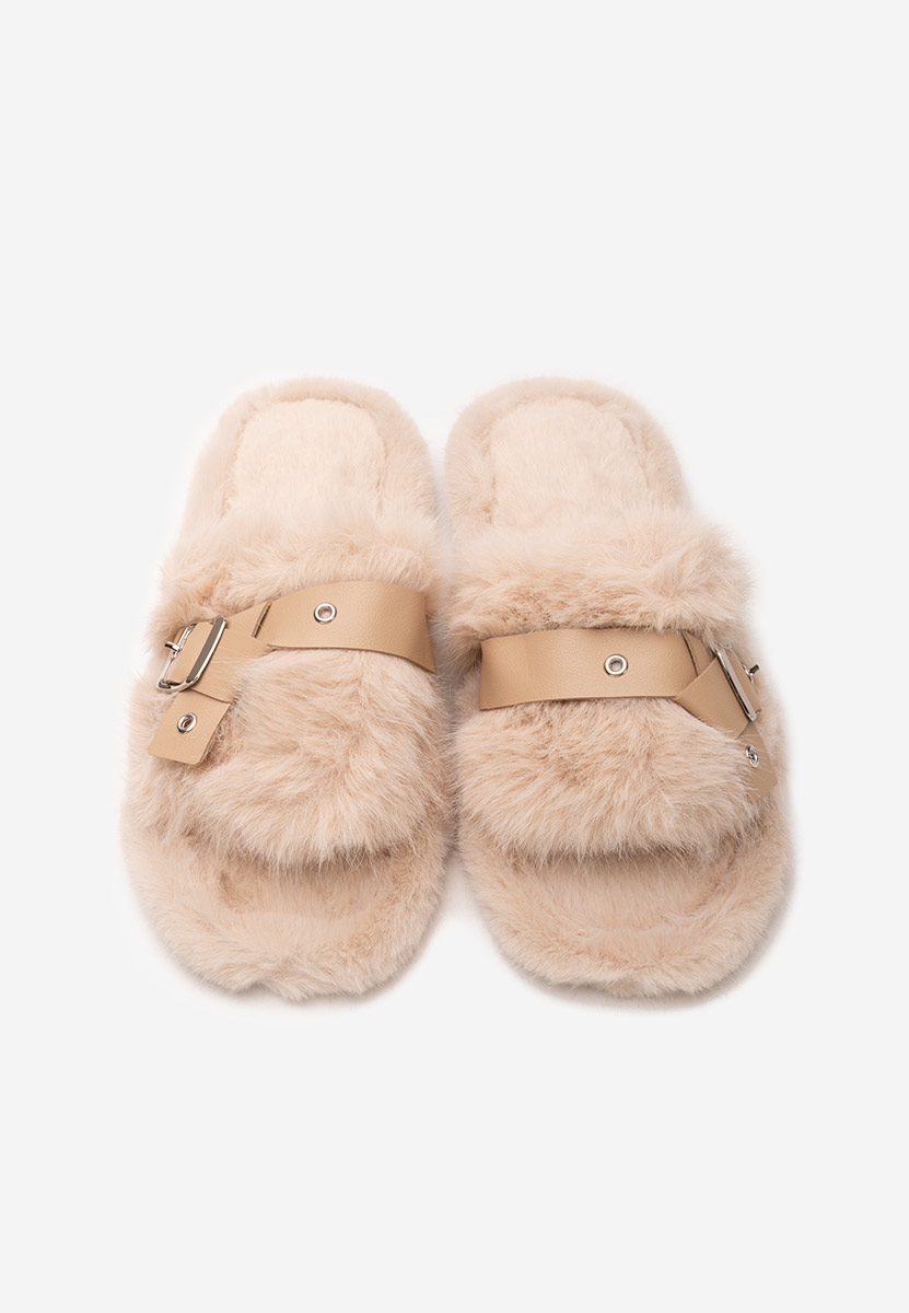 Ciabatte con pelo Arlete beige Ciabatte con pelo Arlete beige