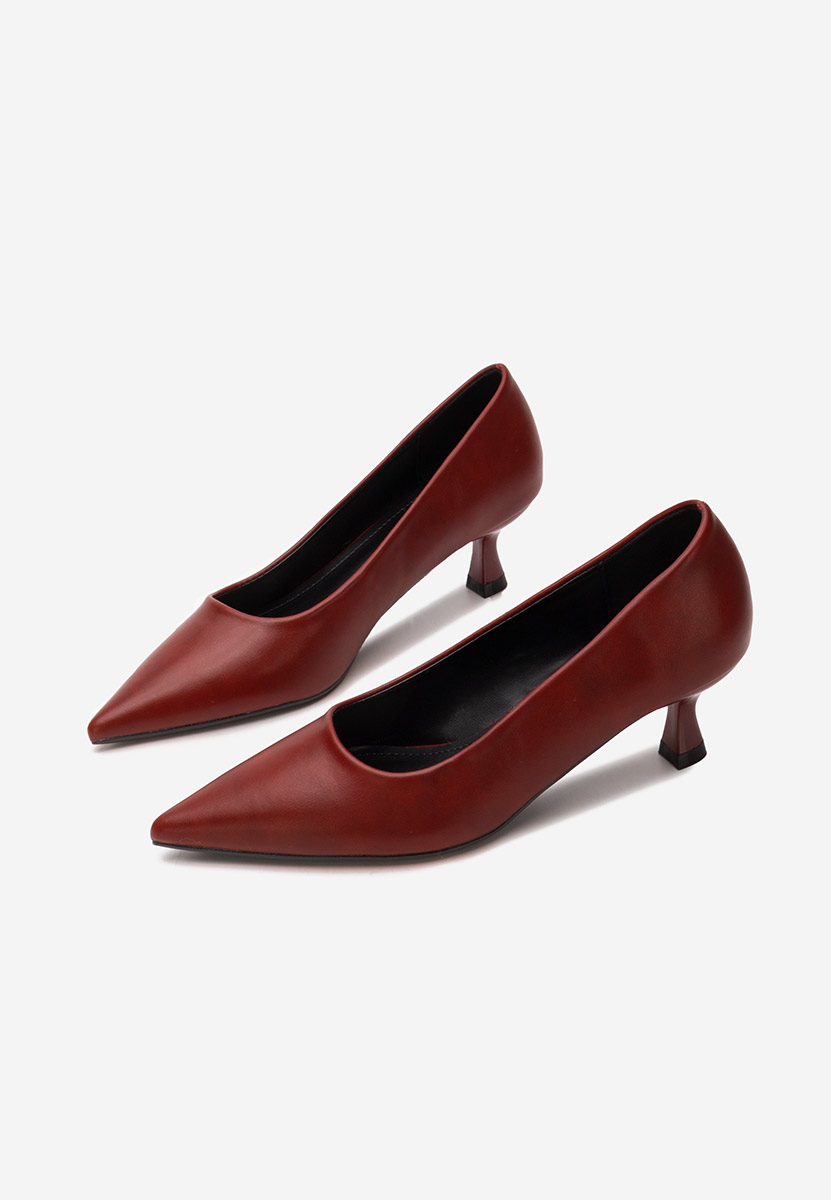 Décolleté tacco basso Glimera granata