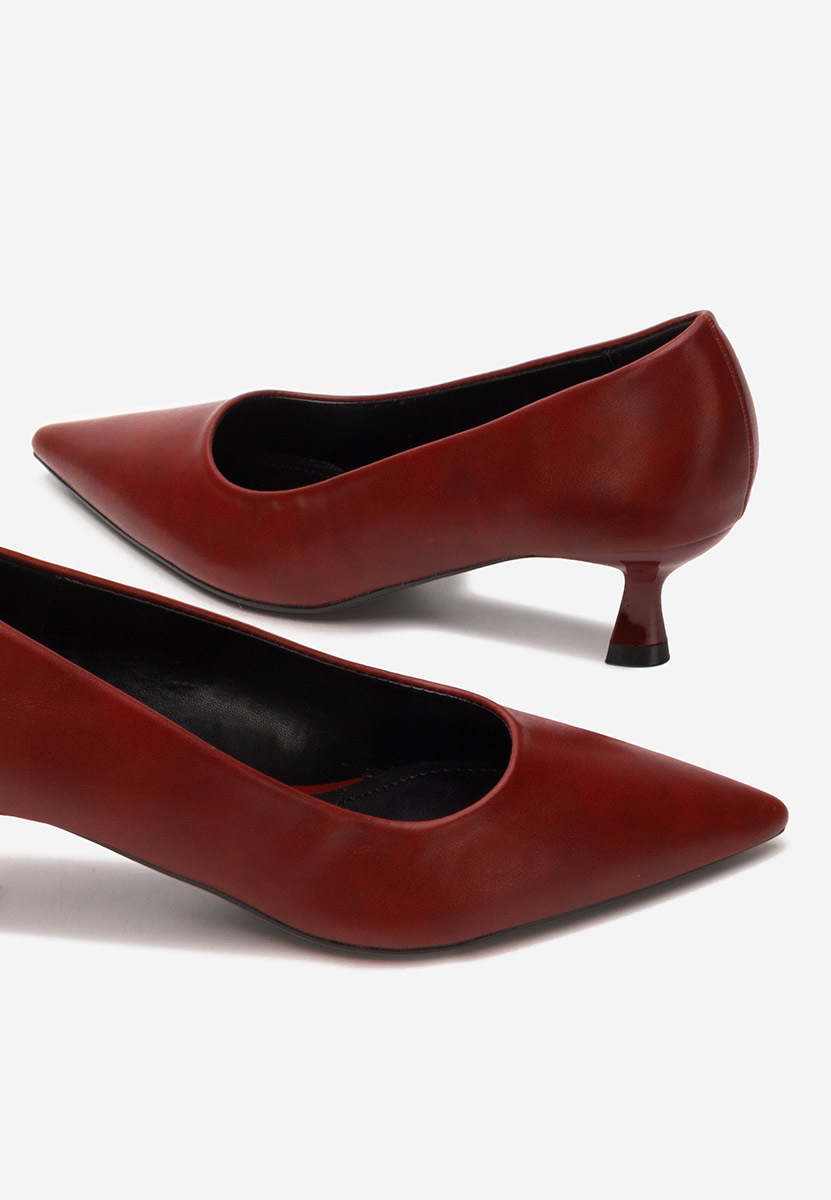 Décolleté tacco basso Glimera granata