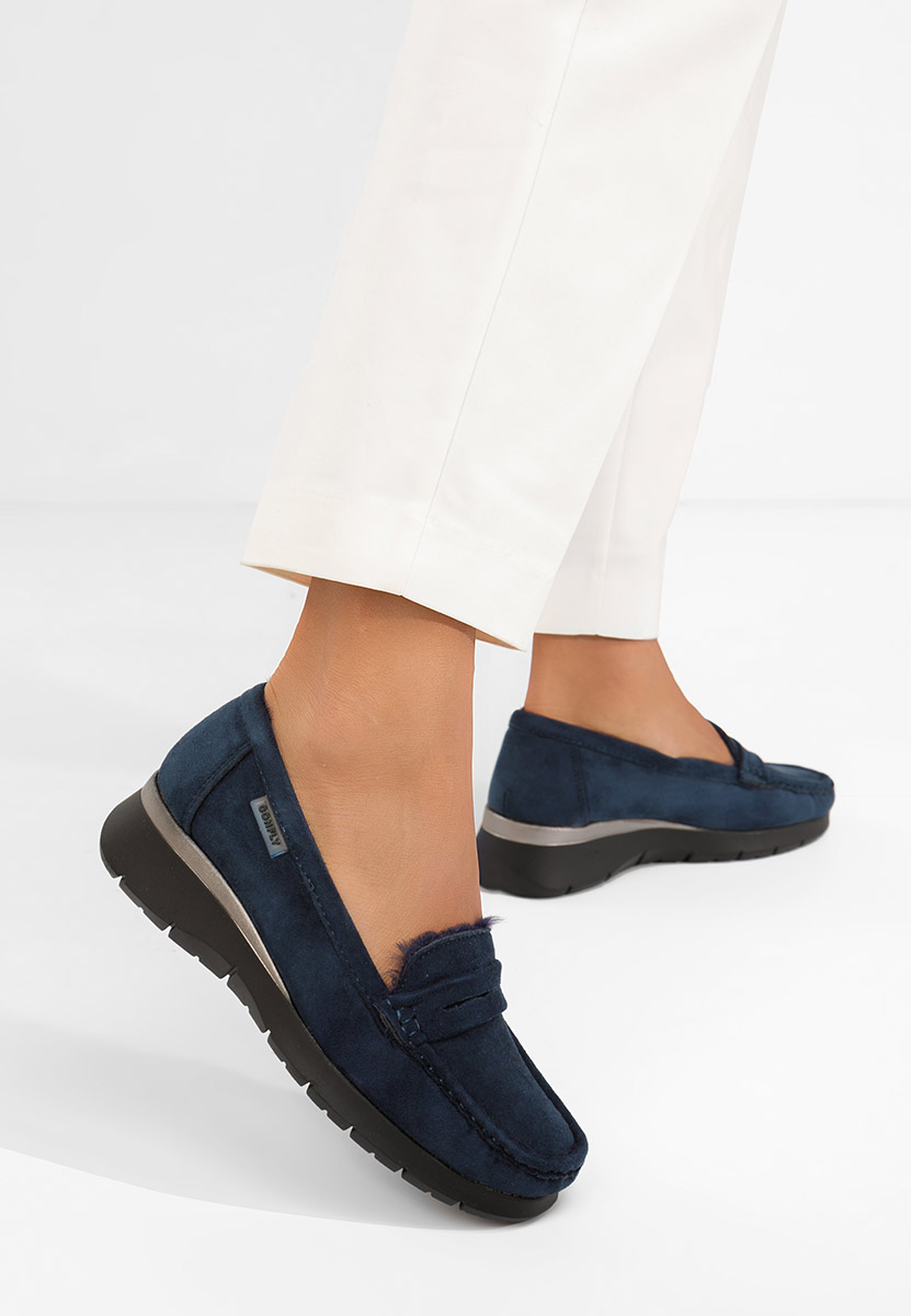 Mocassini donna platform Hazelia blu marine