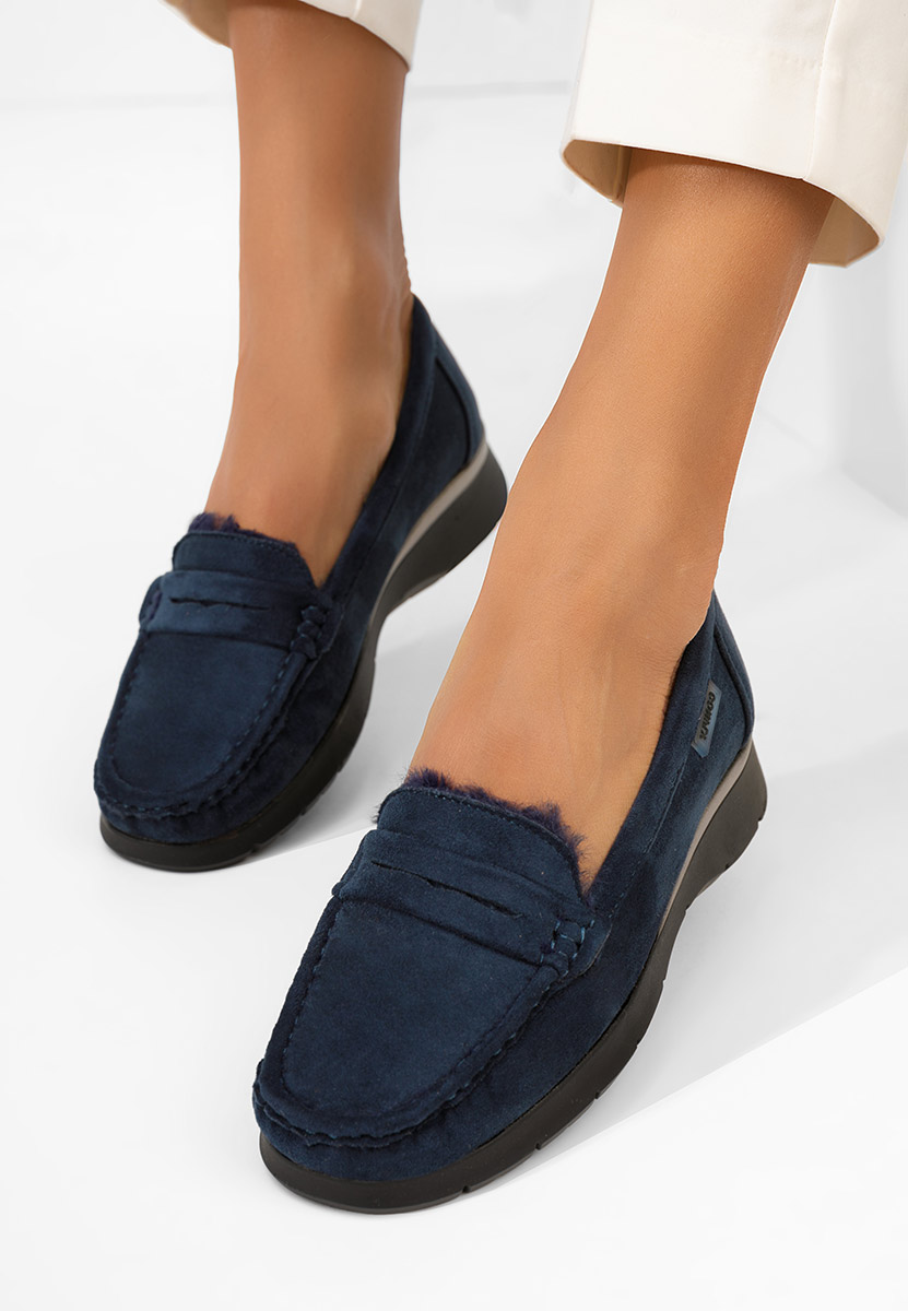Mocassini donna platform Hazelia blu marine