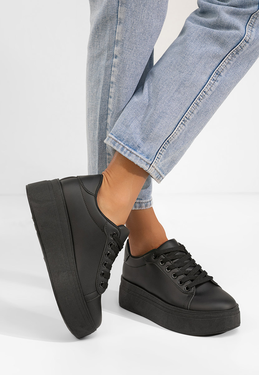 Sneakers con plateau Albea nero