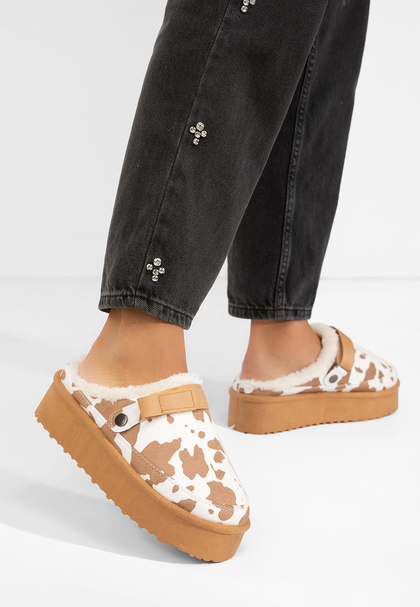 Saboti cu platforma Kimea animal print Saboti cu platforma Kimea animal print