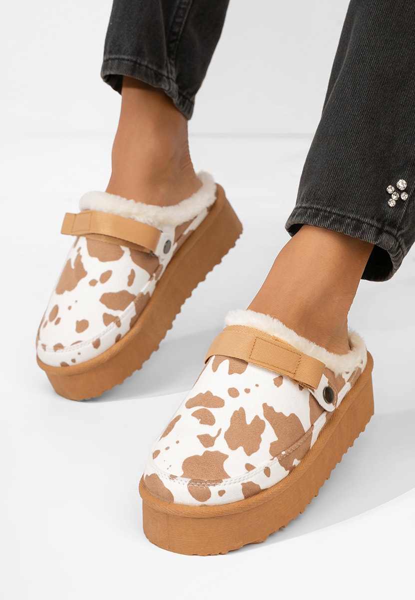 Saboti cu platforma Kimea animal print Saboti cu platforma Kimea animal print