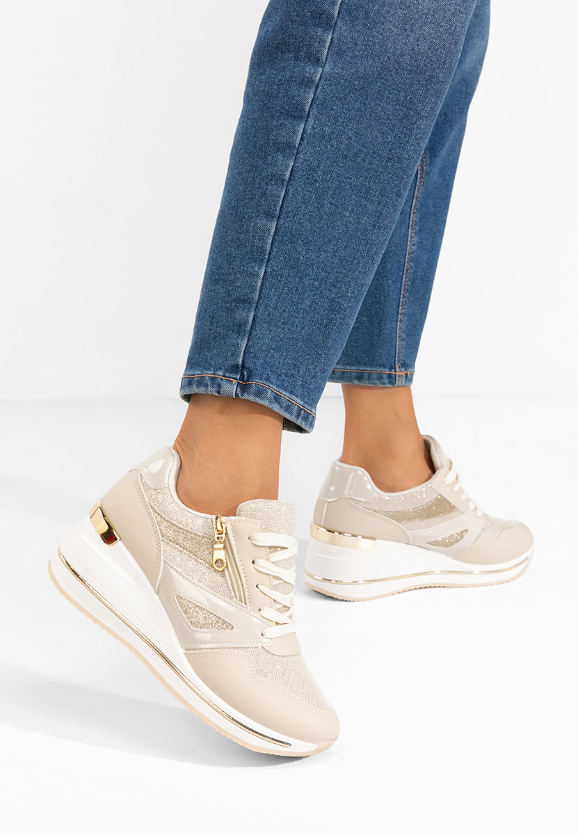 Sneakers con plateau Reinia beige