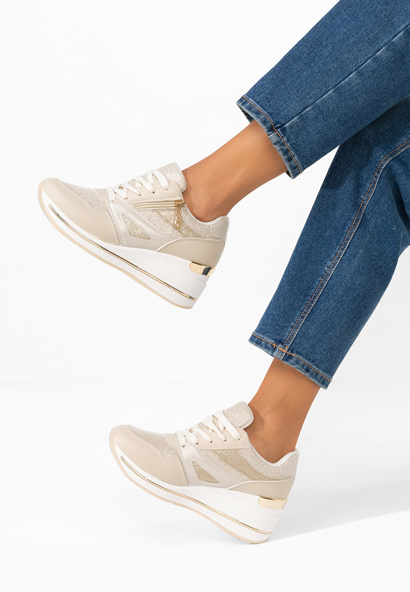 Sneakers con plateau Reinia beige