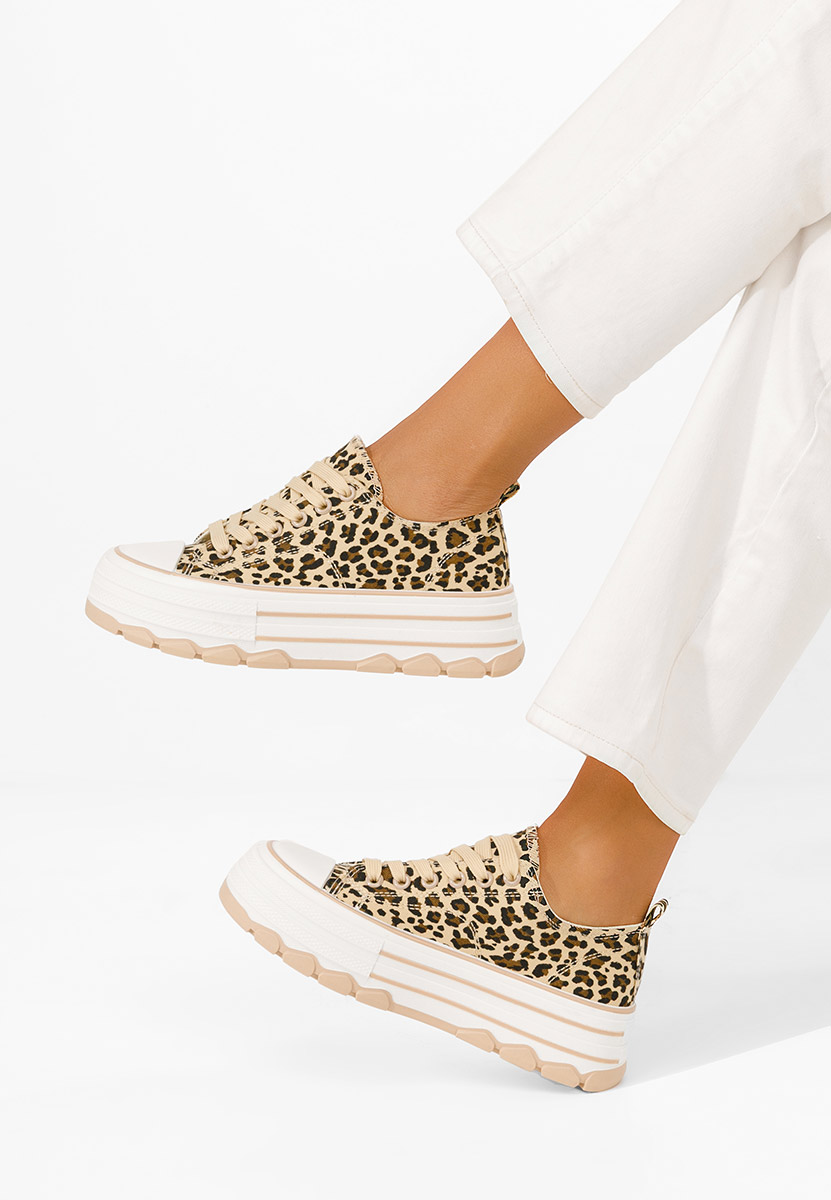 Scarpe da ginnastica con piattaforma Zenoria leopardi