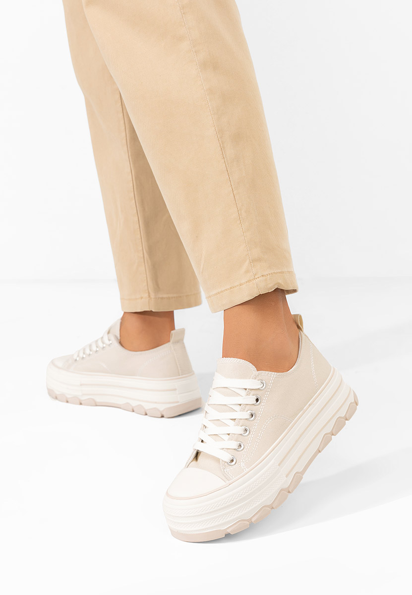 Scarpe da ginnastica con piattaforma Zenoria beige