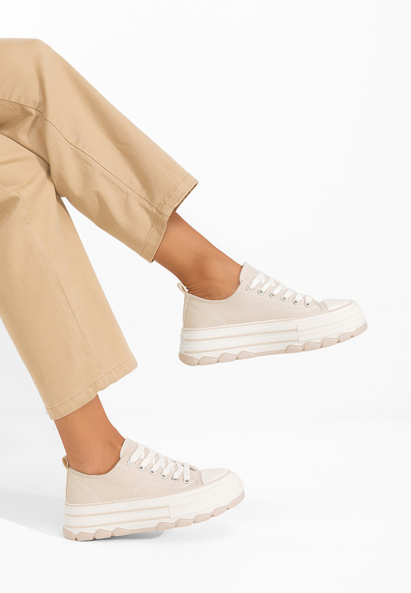 Scarpe da ginnastica con piattaforma Zenoria beige