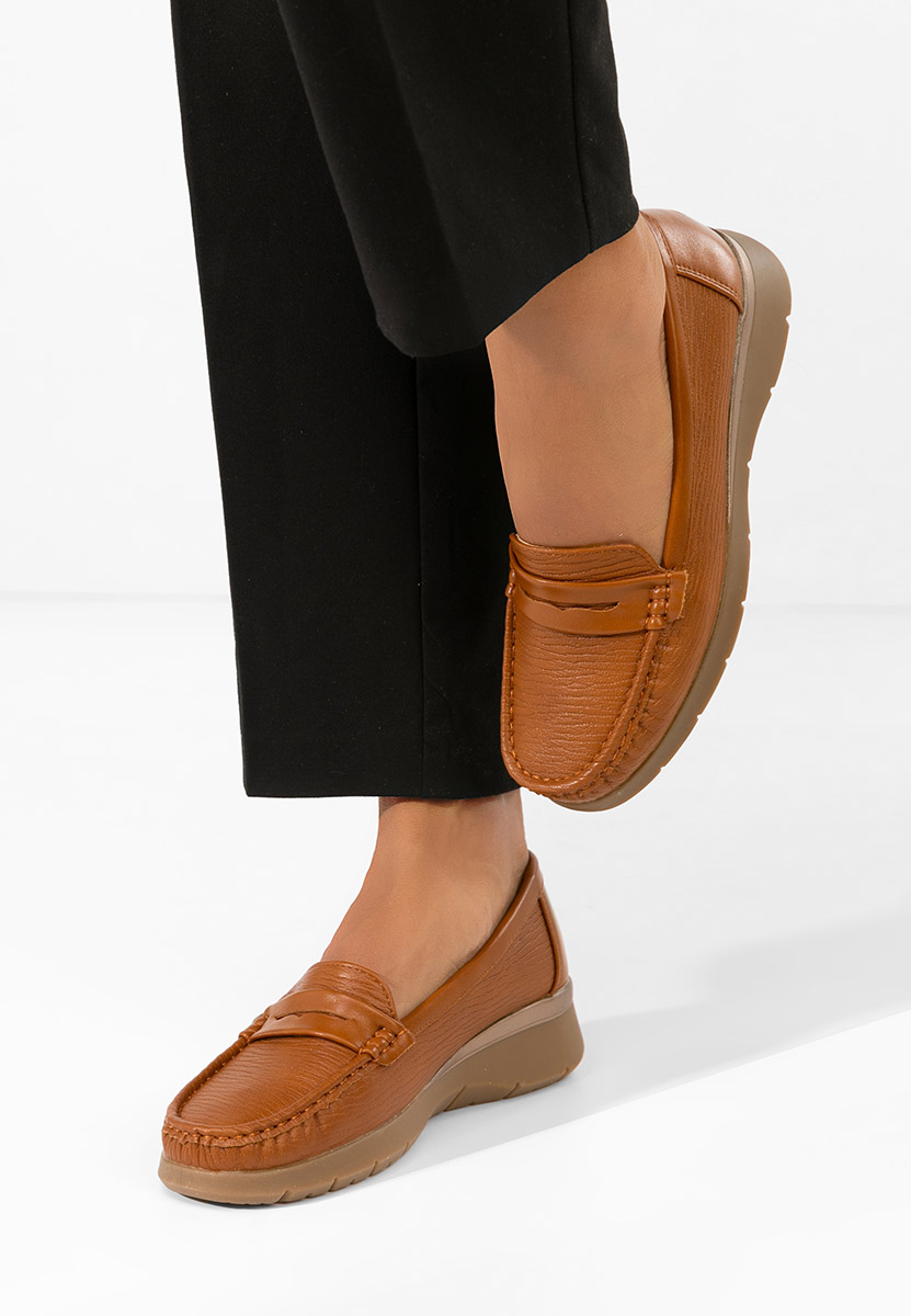 Mocassini donna platform Ozina camel
