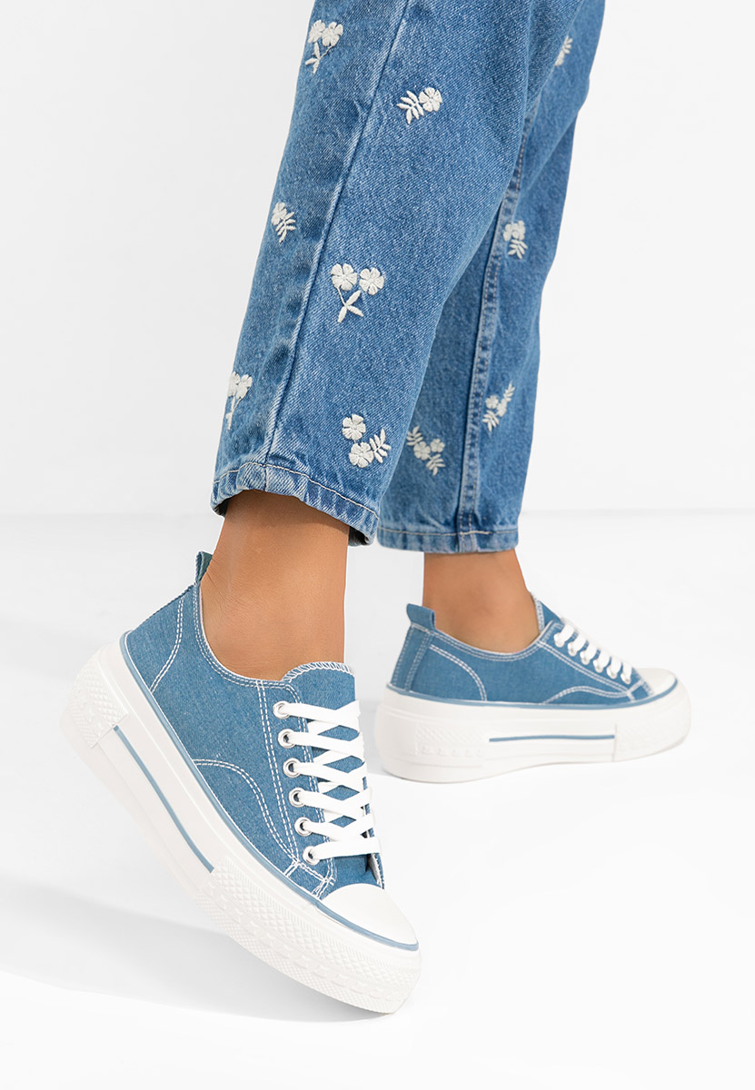 Scarpe da ginnastica con piattaforma Antio denim