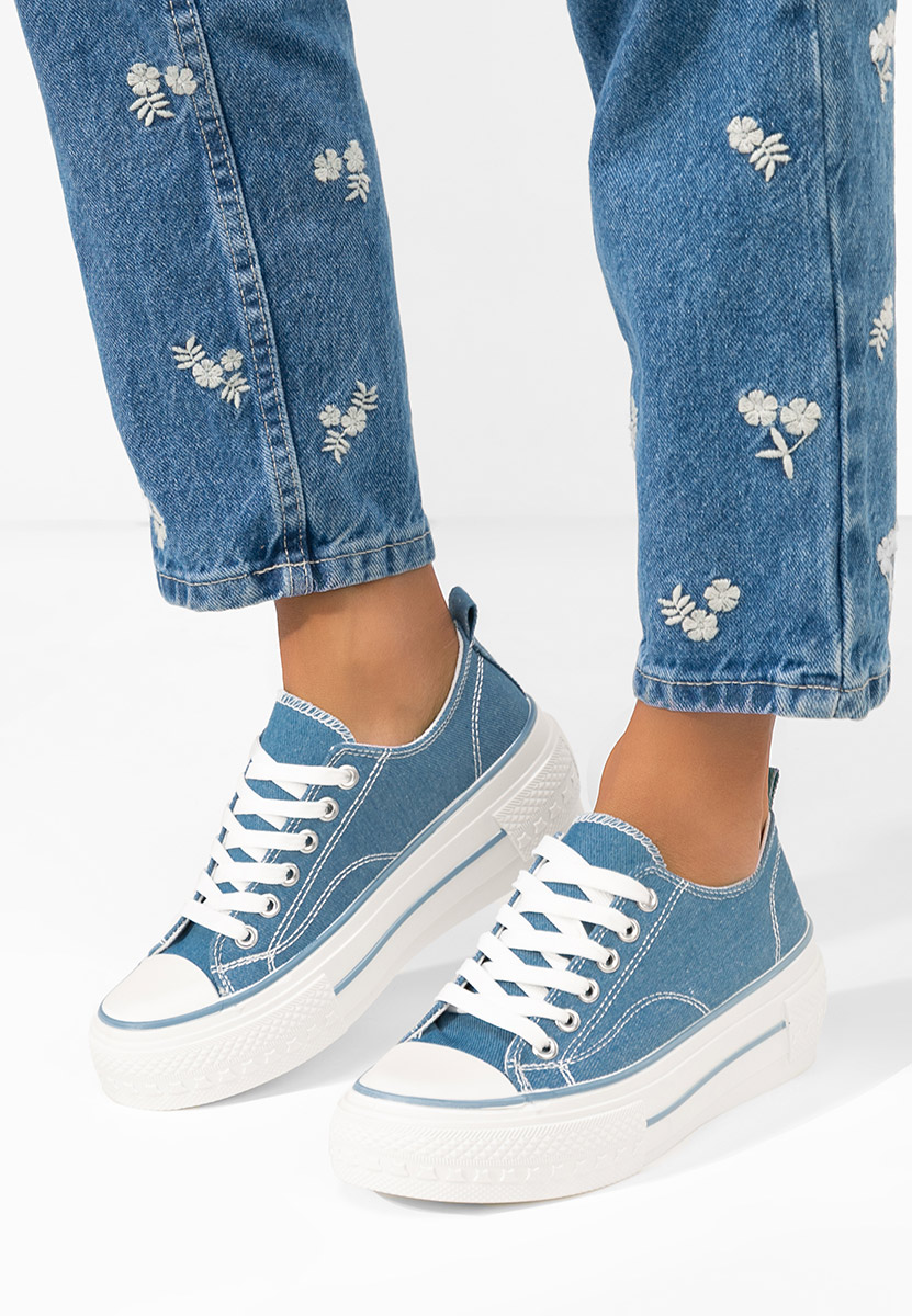 Scarpe da ginnastica con piattaforma Antio denim