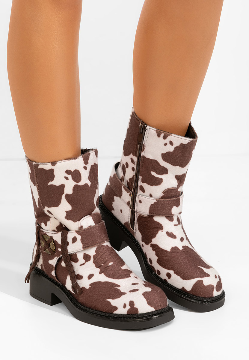 Stivaletti donna Alasika animal print