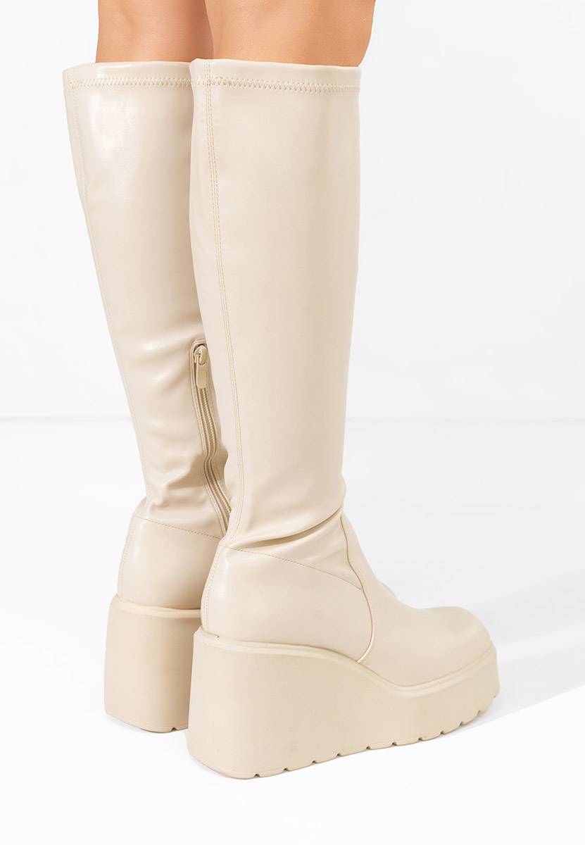 Stivali con zeppa Rozalin beige