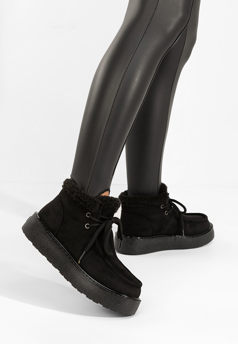 Stivaletti con plateau Novira nero