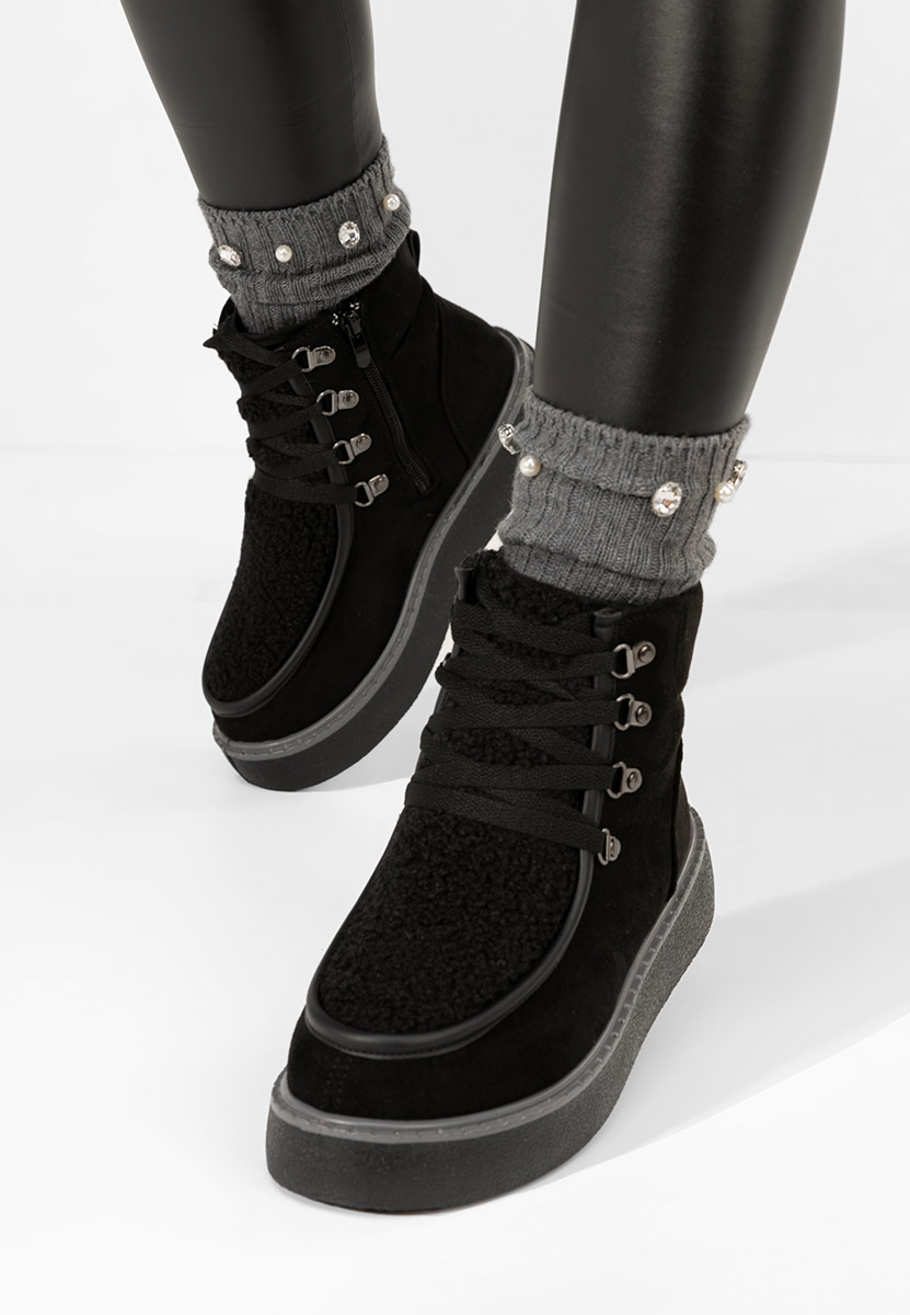 Stivaletti con plateau Liraia nero