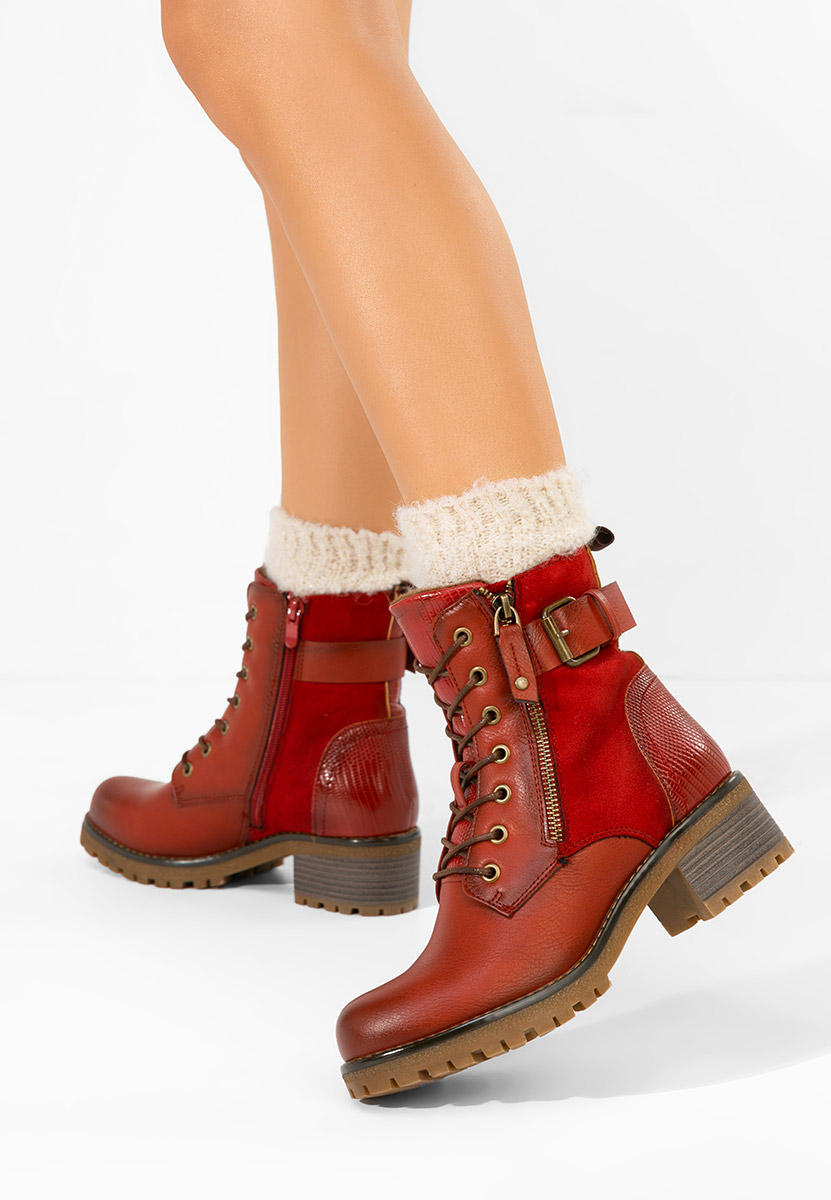 Stivaletti con tacco Jameia rosso
