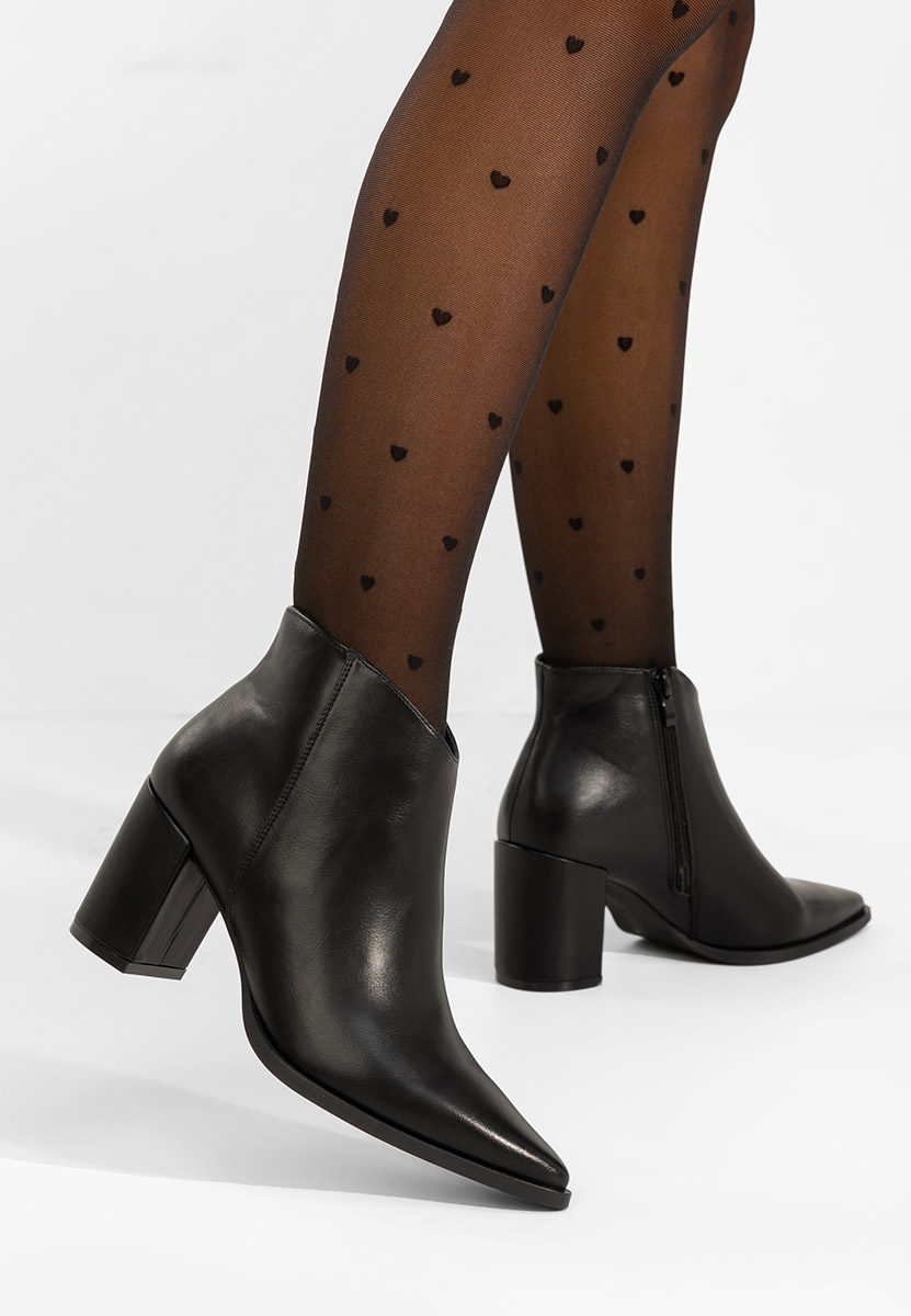 Tronchetti con tacco largo Jamilia nero