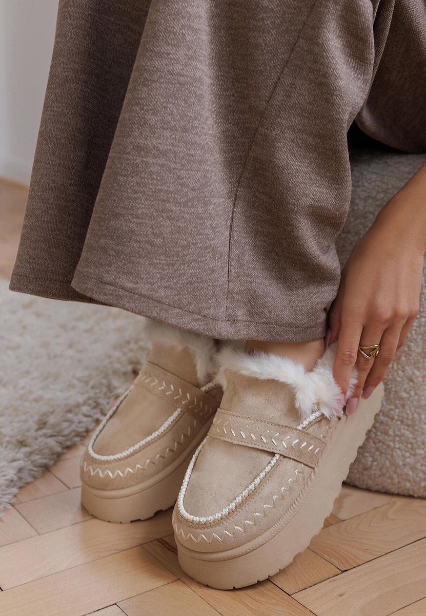 Stivaletti con plateau Cirelia beige