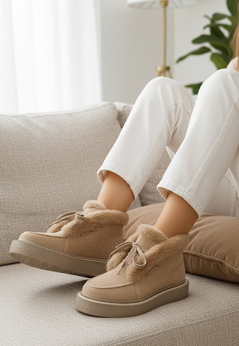Stivaletti invernali donna Hazey beige Stivaletti invernali donna Hazey beige
