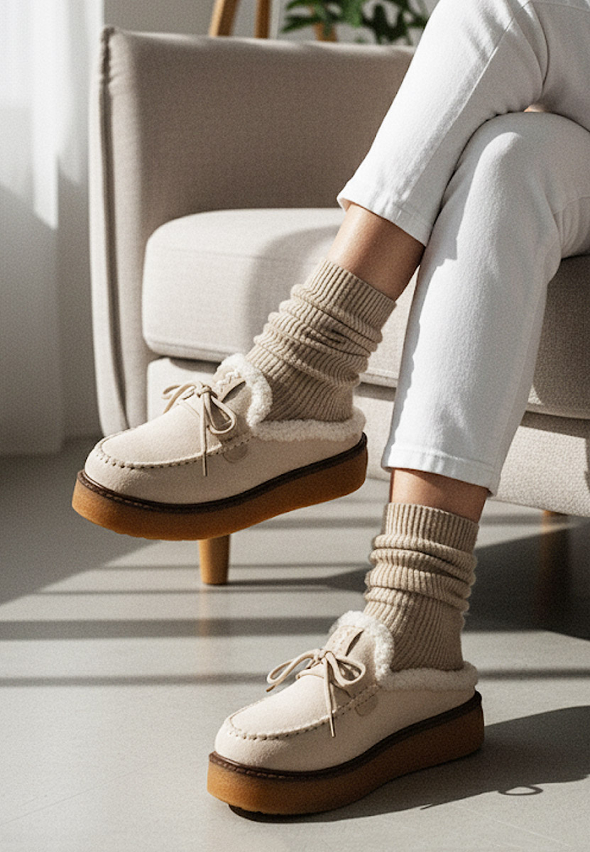 Zoccoli donna Seloria beige
