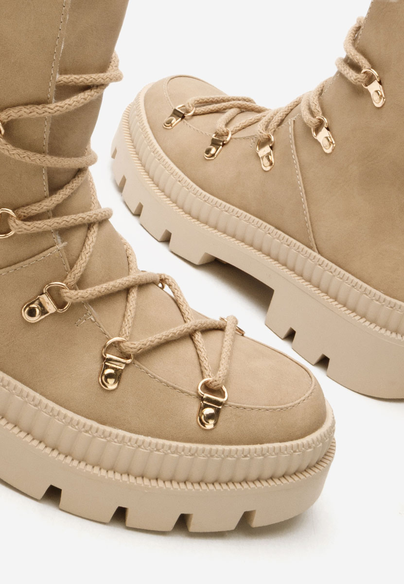 Stivaletti invernali donna Solira cachi