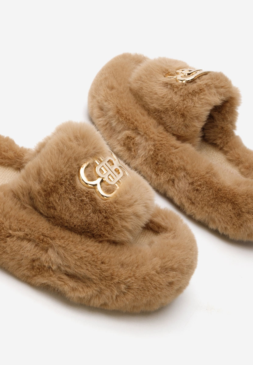 Ciabatte platform Barea camel