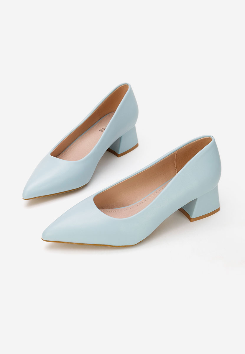 Décolleté tacco basso Alleva V2 azzurro