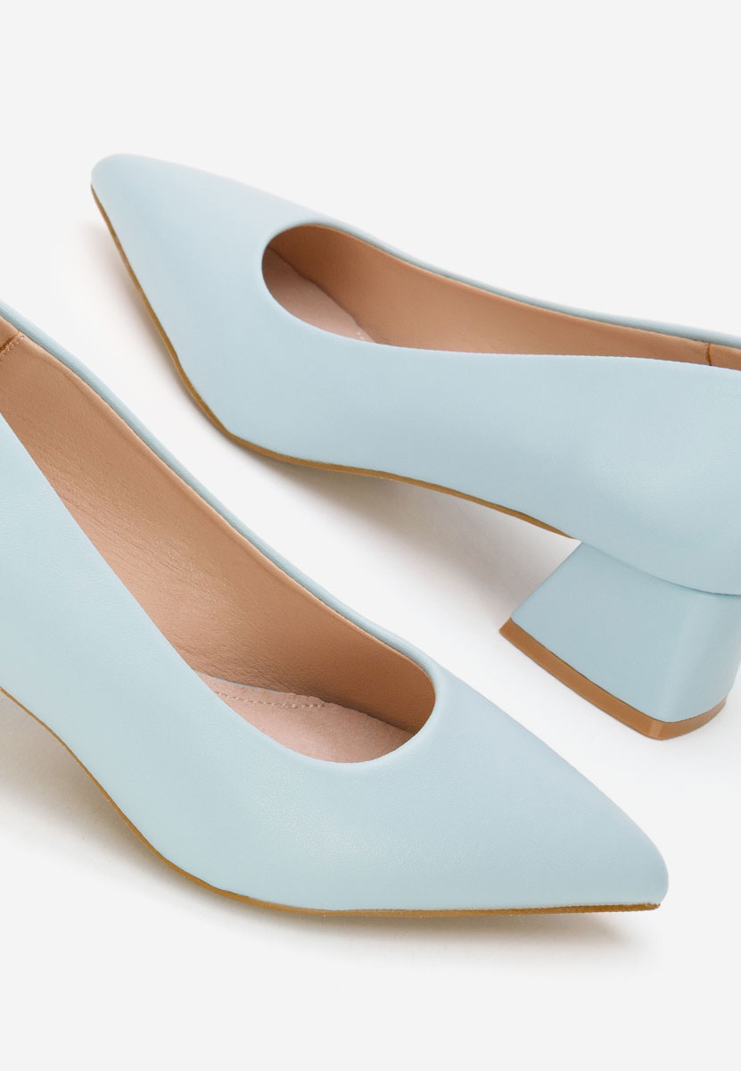 Décolleté tacco basso Alleva V2 azzurro