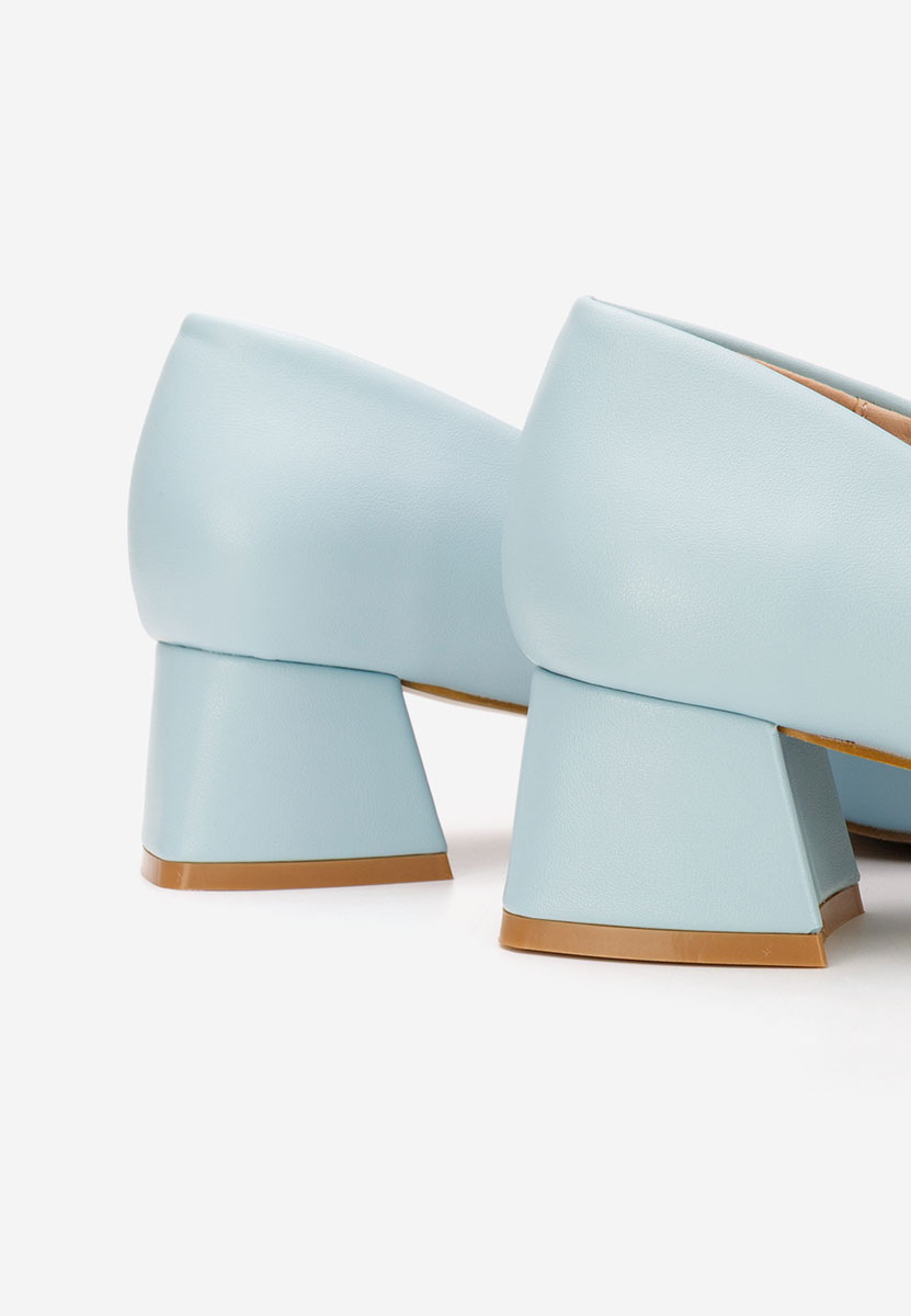 Décolleté tacco basso Alleva V2 azzurro