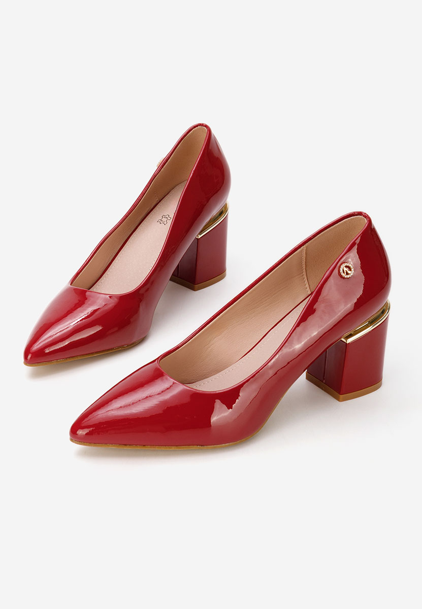 Décolleté tacco largo Nelia V6 rosso